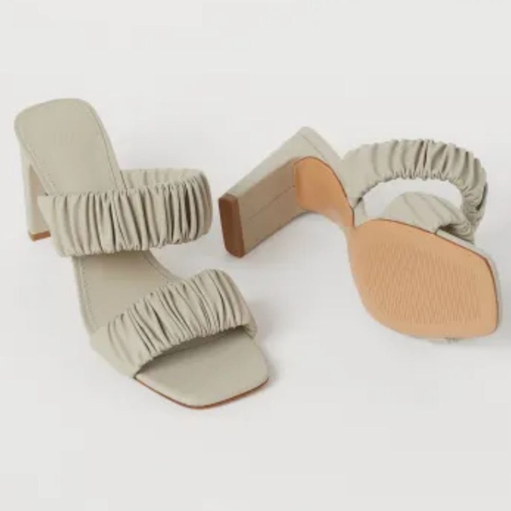 BRAND NEW H&M MULES IMITATION LEATHER OPEN TOE SANDAL